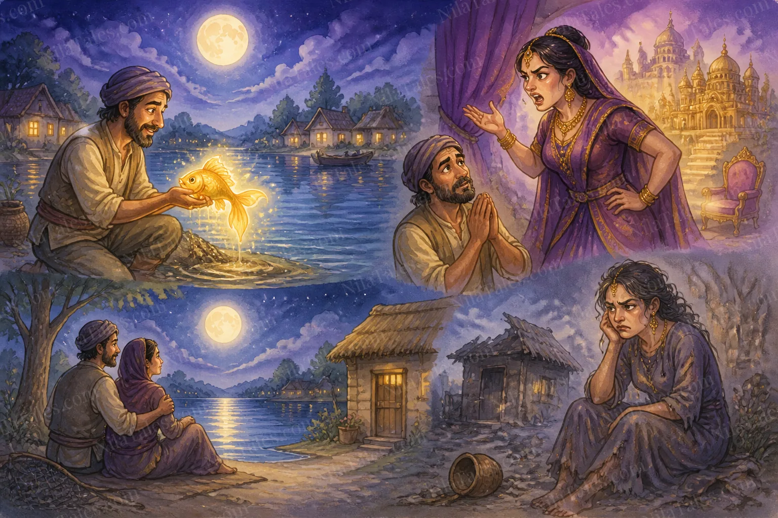 தங்க மீனும் பேராசைப் பெண்ணும் — NilaTales cover art