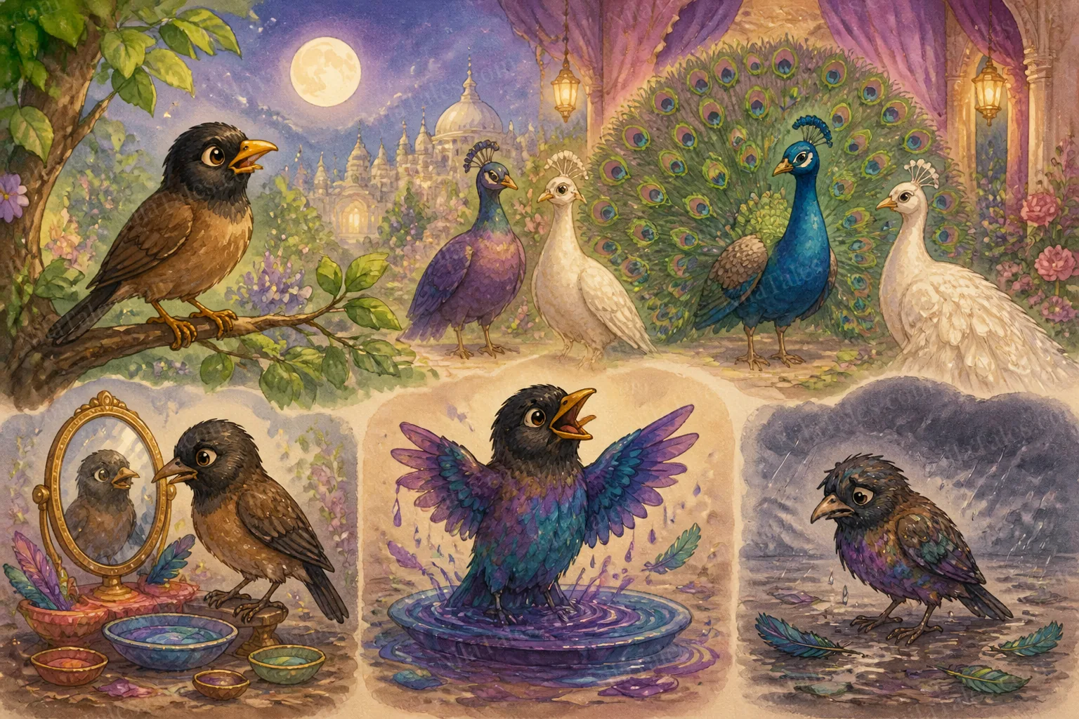 மயிலின் சிறகுகளும் மைனாவின் பேராசையும் — NilaTales cover art