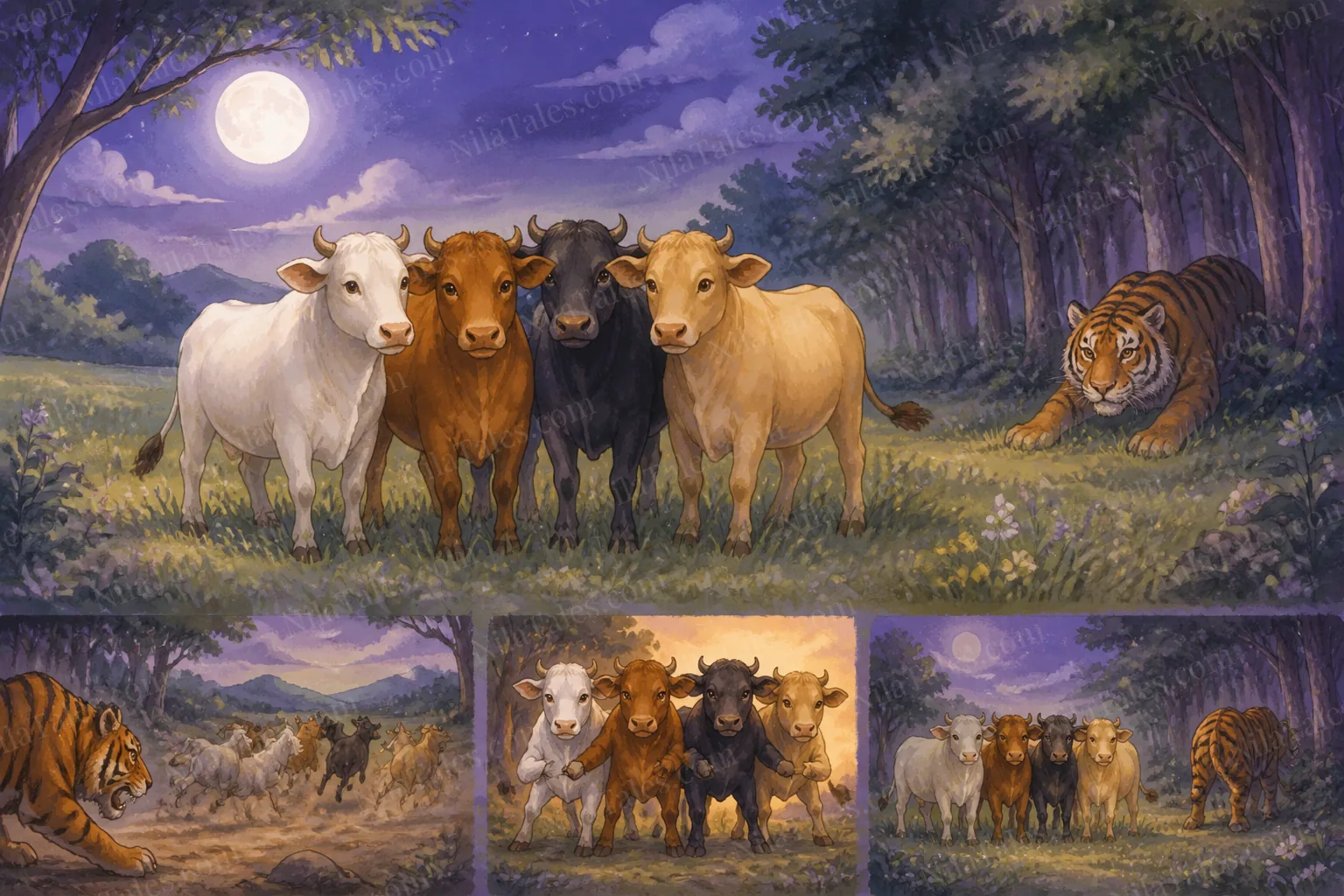 நான்கு நண்பர்களும் புலியும் — NilaTales cover art