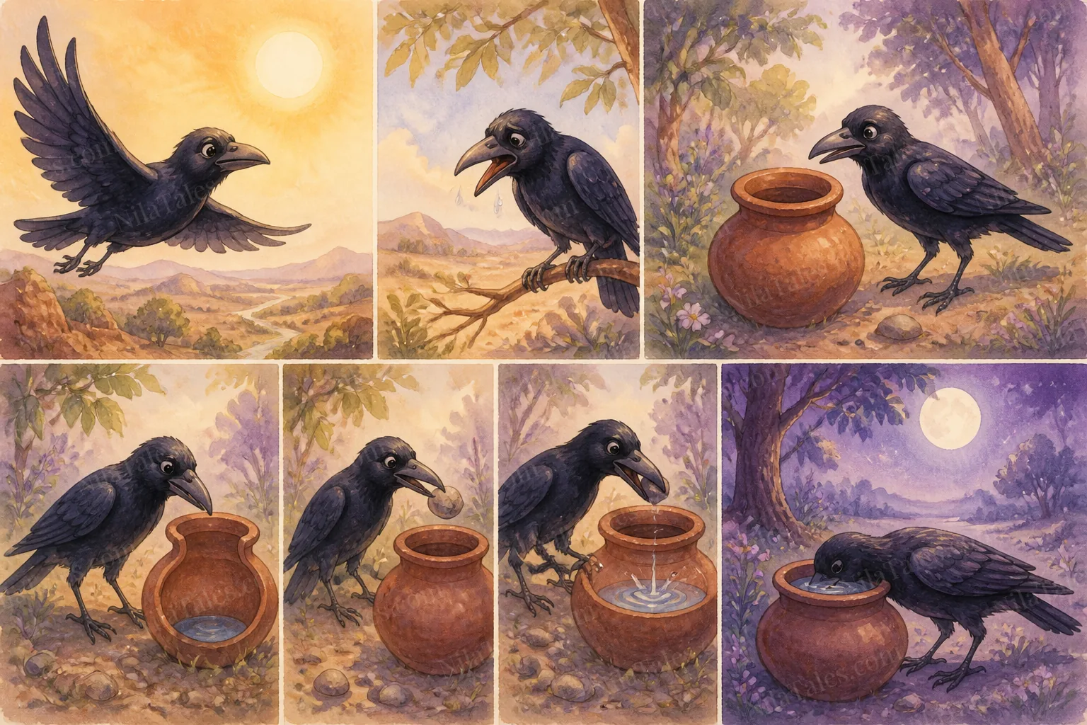 புத்திசாலி காகமும் மண் பானையும் — NilaTales cover art