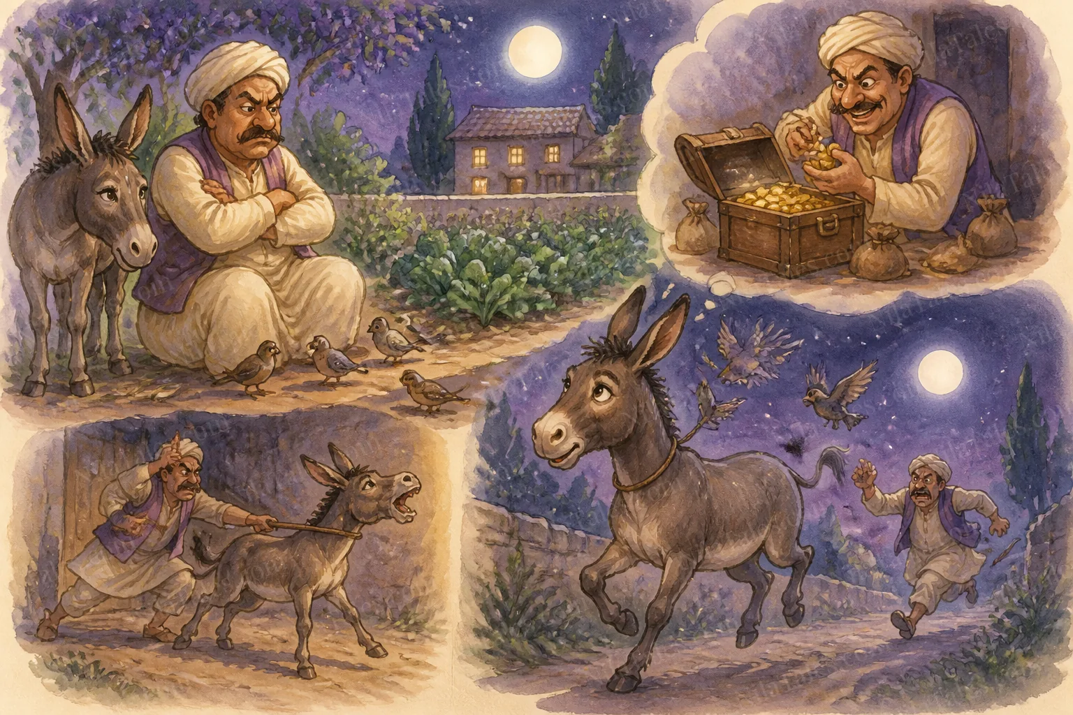 கஞ்சன் சோமுவும் தந்திரக் கழுதையும் — NilaTales cover art