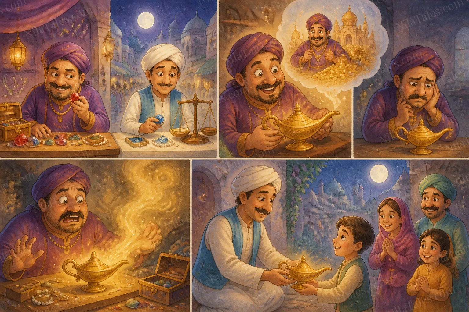 தங்க விளக்கும் நேர்மையின் வெற்றியும் — NilaTales cover art