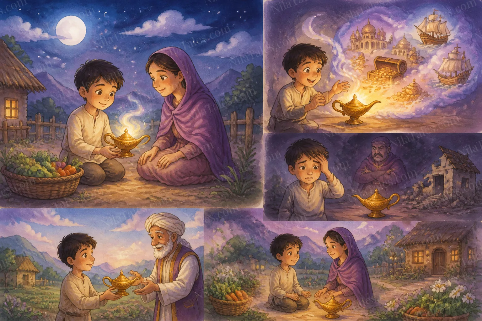 மாய விளக்கும் நேர்மையான சிறுவனும் — NilaTales cover art