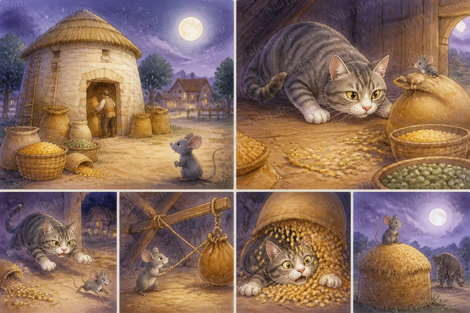 புத்திசாலி எலியும் பேராசை கொண்ட பூனையும் — NilaTales cover art