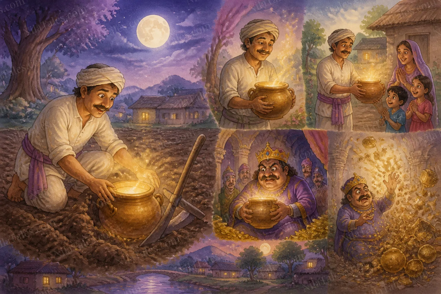 மந்திரக் குடமும் பேராசைக்கார அரசரும் — NilaTales cover art