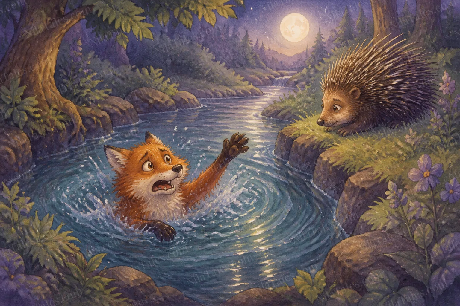 பொறுமையுள்ள நரியும் முள்ளம்பன்றியும் — NilaTales cover art