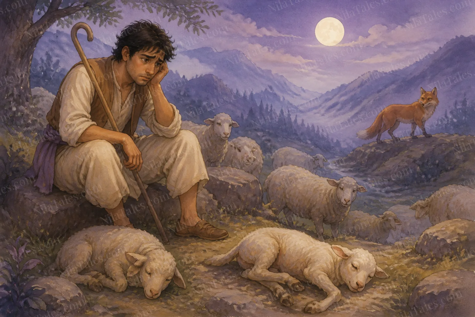 வேடனின் பேராசை மற்றும் தவறு — NilaTales cover art