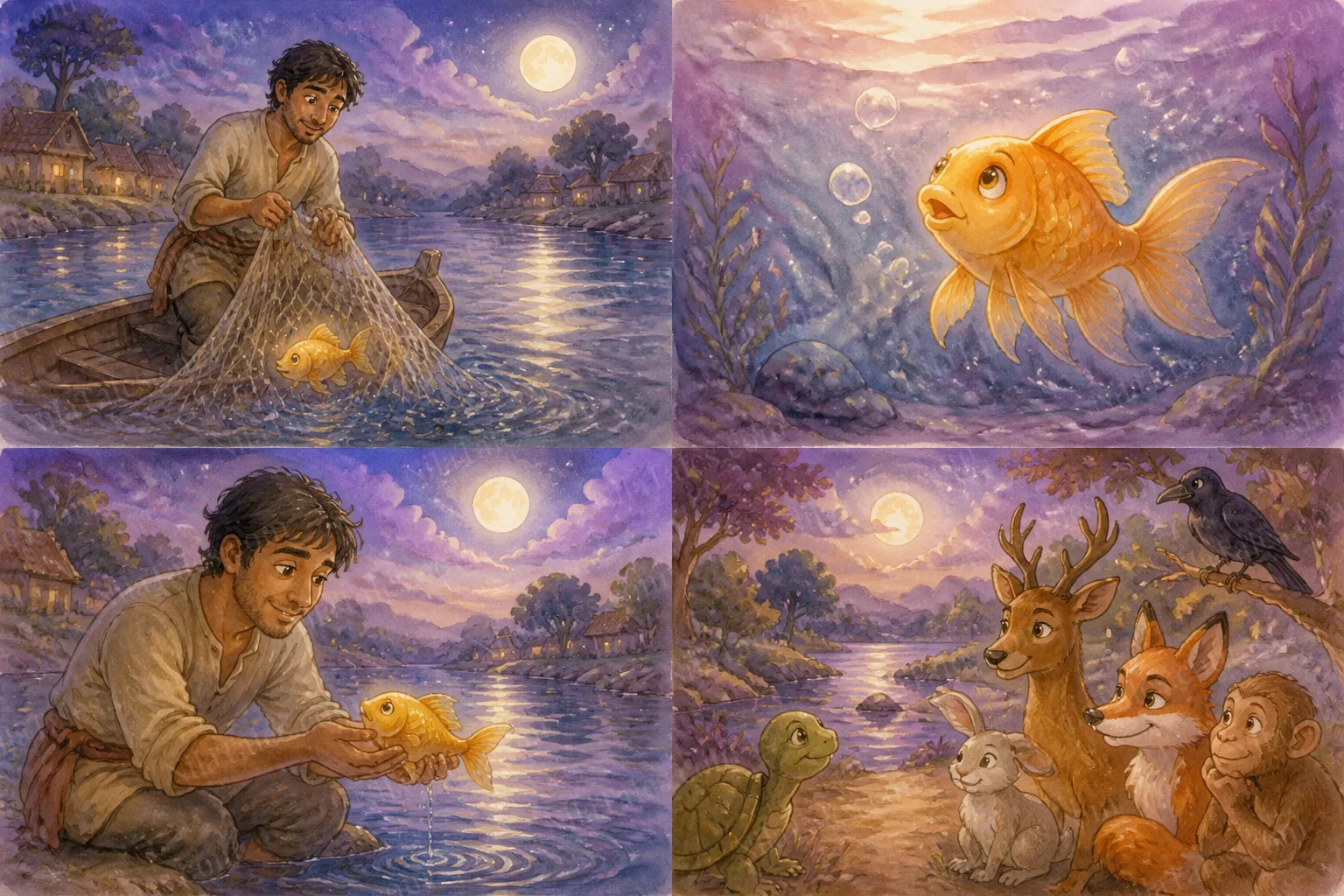 பொன் மீனும் பேராசை இல்லாத மீனவர் — NilaTales cover art