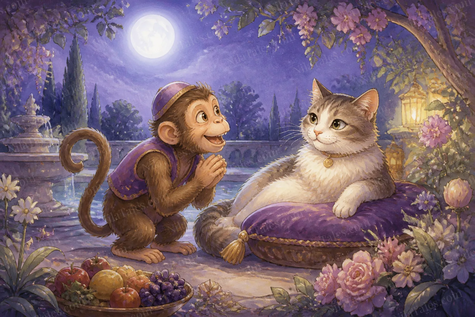 தந்திரக்கார குரங்கும் பாவம் செய்த பூனையும் — NilaTales cover art
