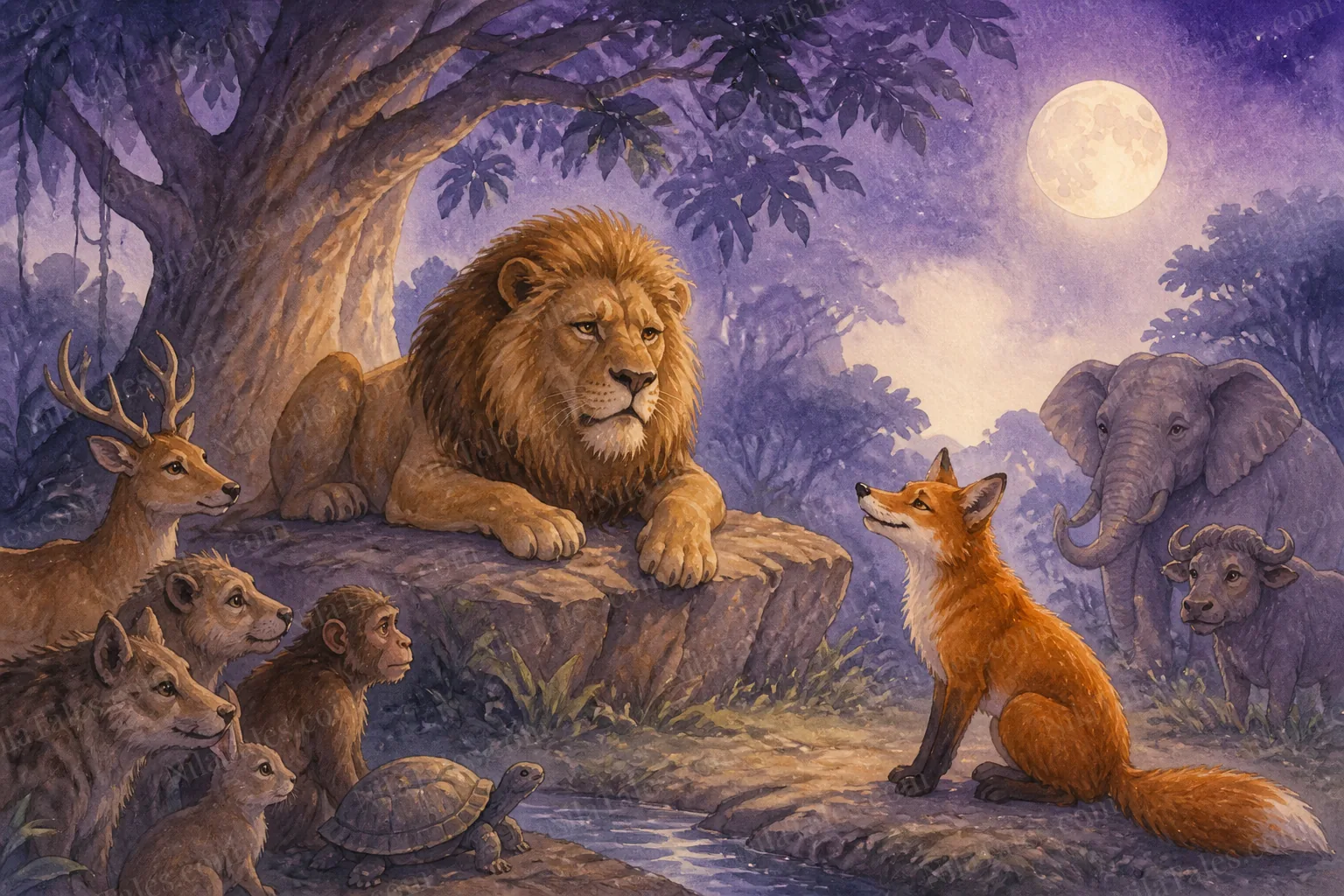 தந்திரக்கார சிங்கமும் புத்திசாலி நரியும் — NilaTales cover art