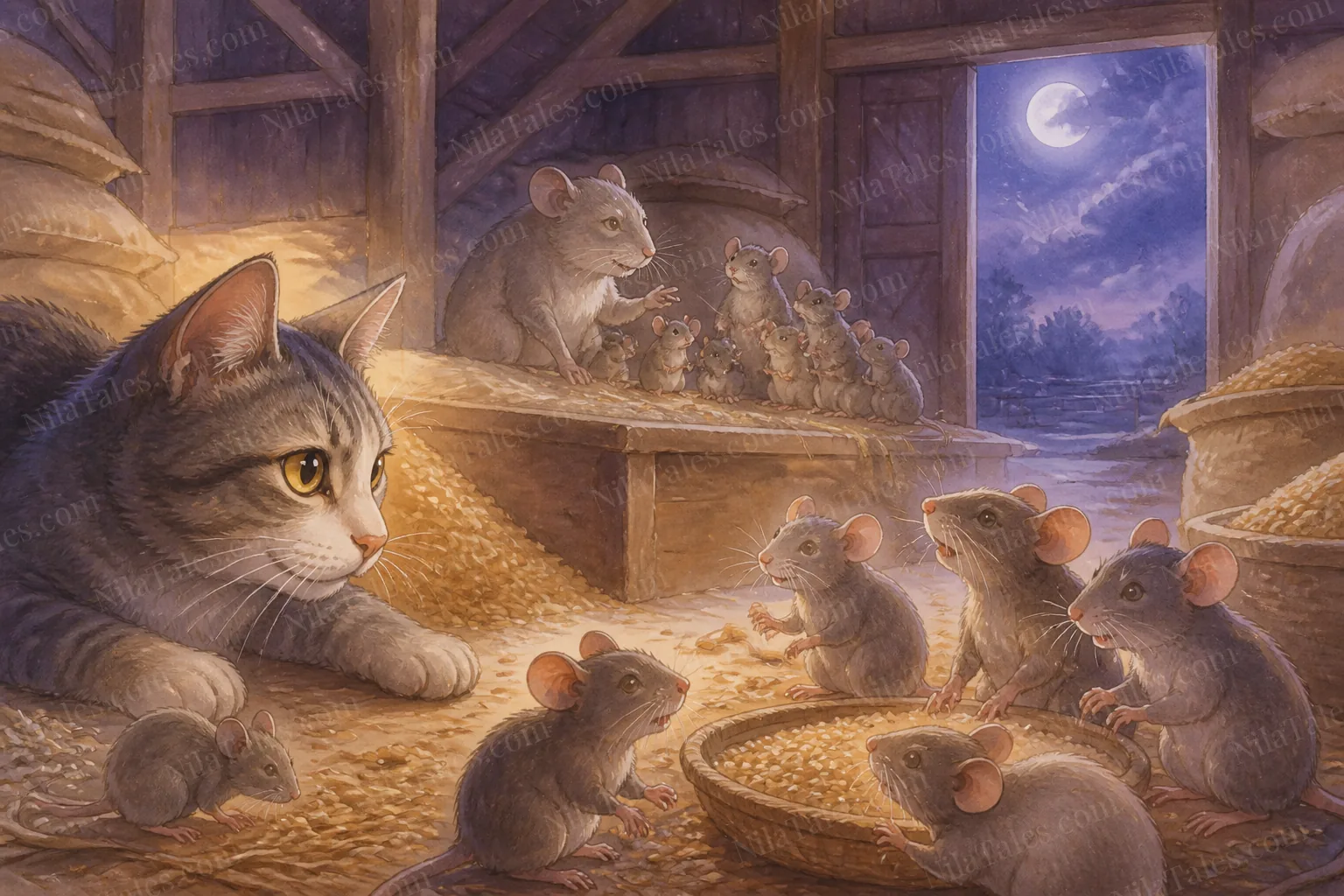 அதிவேக பூனையும் புத்திசாலி எலியும் — NilaTales cover art