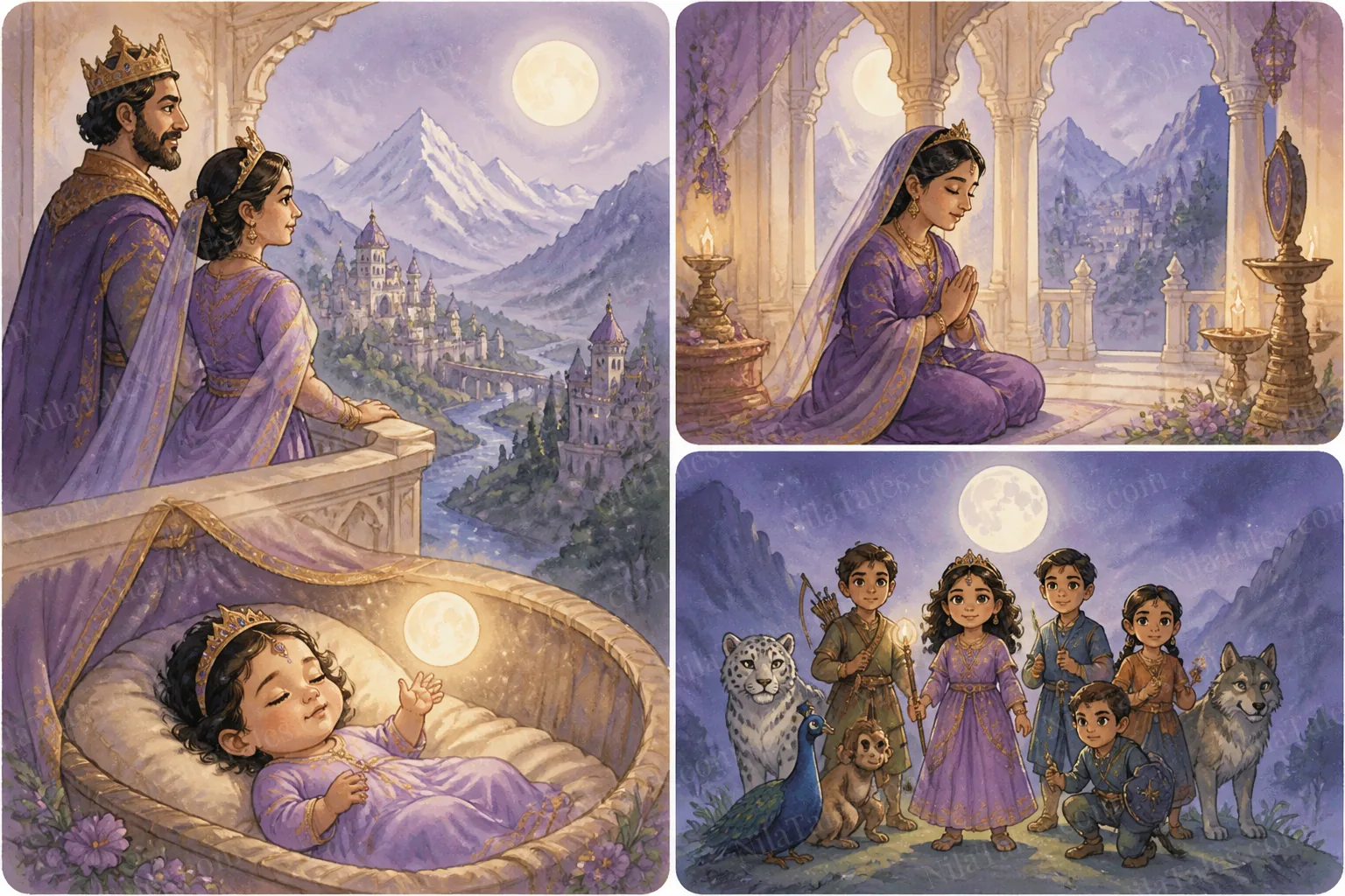 நிலாப்பனி இளவரசியும் ஏழு பாதுகாவலர்களும் — NilaTales cover art
