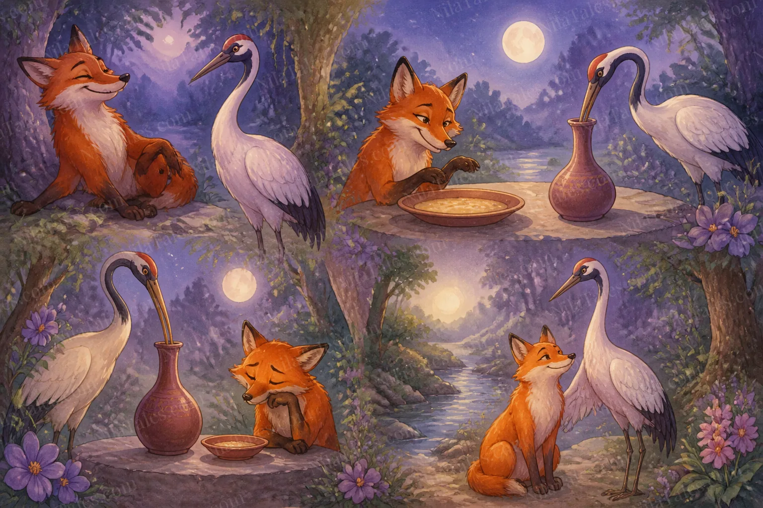 நரியின் தந்திரமும் கொக்கின் பதிலடியும் — NilaTales cover art